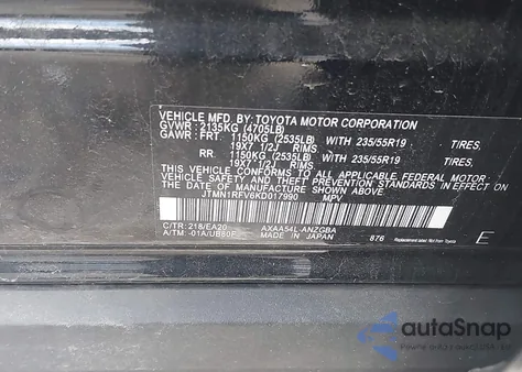 2019 Toyota Rav4 Limited from USA, damaged, VIN JTMN1RFV6KD017990